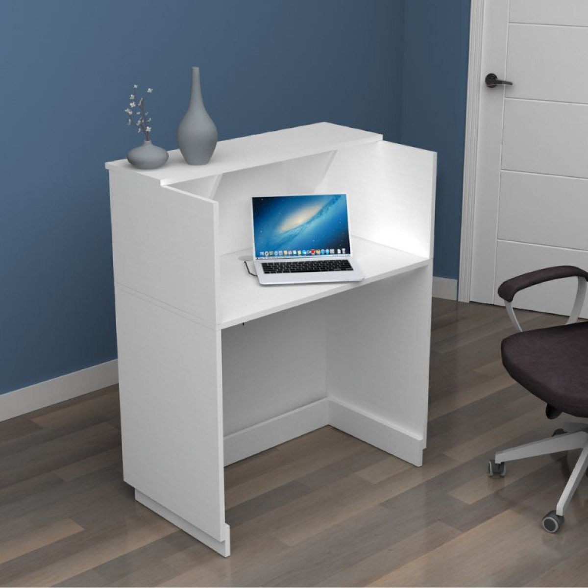 Γραφείο υποδοχής - reception Gemini Megapap χρώμα λευκό 90x50x110εκ. Γραφείο υποδοχής - reception Gemini Megapap χρώμα λευκό 90x50x110εκ.