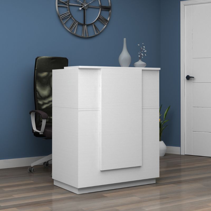 Γραφείο υποδοχής - reception Gemini Megapap χρώμα λευκό 90x50x110εκ. Γραφείο υποδοχής - reception Gemini Megapap χρώμα λευκό 90x50x110εκ.