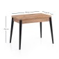 Τραπέζι Dolunay Megapap επεκτεινόμενο χρώμα atlantic pine - μαύρο 100x60(120x100)x79,5εκ.