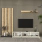 Σύνθεση τηλεόρασης Nagini Megapap χρώμα ivory - sapphire oak - ανθρακί 260x39,4x203,6εκ.
