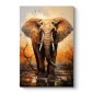 Πίνακας σε καμβά "Elephant Story" Megapap ψηφιακής εκτύπωσης 60x90x3εκ.