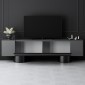 Έπιπλο τηλεόρασης Haven Megapap χρώμα ανθρακί 180x30x50εκ.