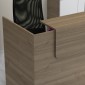 Γραφείο υποδοχής - reception Lemmon Megapap χρώμα καρυδί 120x70x110εκ.
