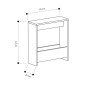 Τραπεζάκι βοηθητικό Simpi Megapap χρώμα sapphire oak 55x20x60εκ.