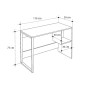 Γραφείο εργασίας Cubo Megapap χρώμα black wood 110x50x75εκ.