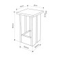 Τραπεζάκι βοηθητικό Tasos Megapap χρώμα sepet oak 30x30x50,3εκ.