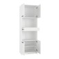 Ντουλάπι κουζίνας - μπάνιου Alvento Megapap χρώμα λευκό 60x42x180εκ.