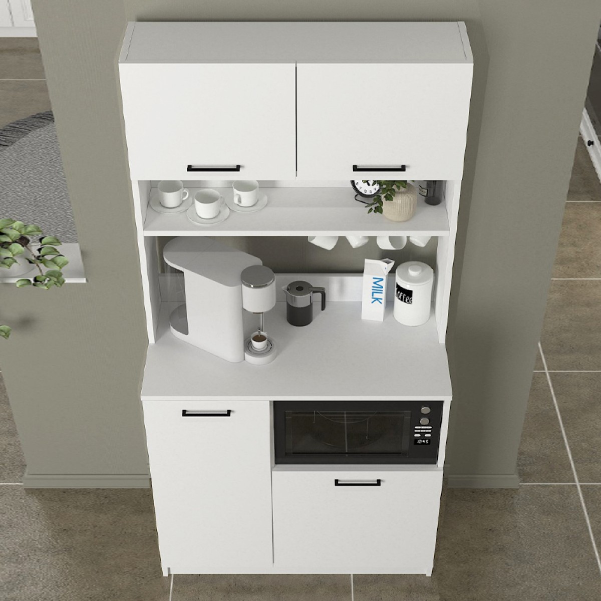 Έπιπλο κουζίνας Tuco 2 Megapap χρώμα λευκό 90x40x180εκ. Έπιπλο κουζίνας Tuco 2 Megapap χρώμα λευκό 90x40x180εκ.