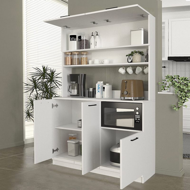 Έπιπλο κουζίνας Tuco 3 Megapap χρώμα λευκό 123,8x40x180εκ. Έπιπλο κουζίνας Tuco 3 Megapap χρώμα λευκό 123,8x40x180εκ.