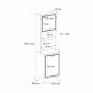 Έπιπλο κουζίνας Potter 1 Megapap χρώμα λευκό - rota oak 53,4x39,6x196,1εκ.