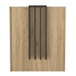 Γραφείο υποδοχής - reception Hola Megapap χρώμα sepet oak - ανθρακί 93,6x45,2x110,3εκ.