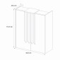 Γραφείο υποδοχής - reception Hola Megapap χρώμα sepet oak - ανθρακί 93,6x45,2x110,3εκ.