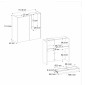 Γραφείο υποδοχής - reception Navita Megapap με LED χρώμα λευκό - sepet oak 113,6x42x111,8εκ.