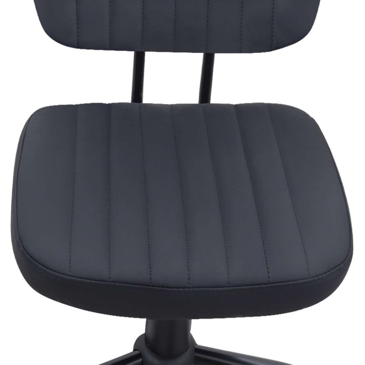 Καρέκλα γραφείου Romano Megapap από τεχνόδερμα χρώμα μαύρο 46x53x79/86εκ.