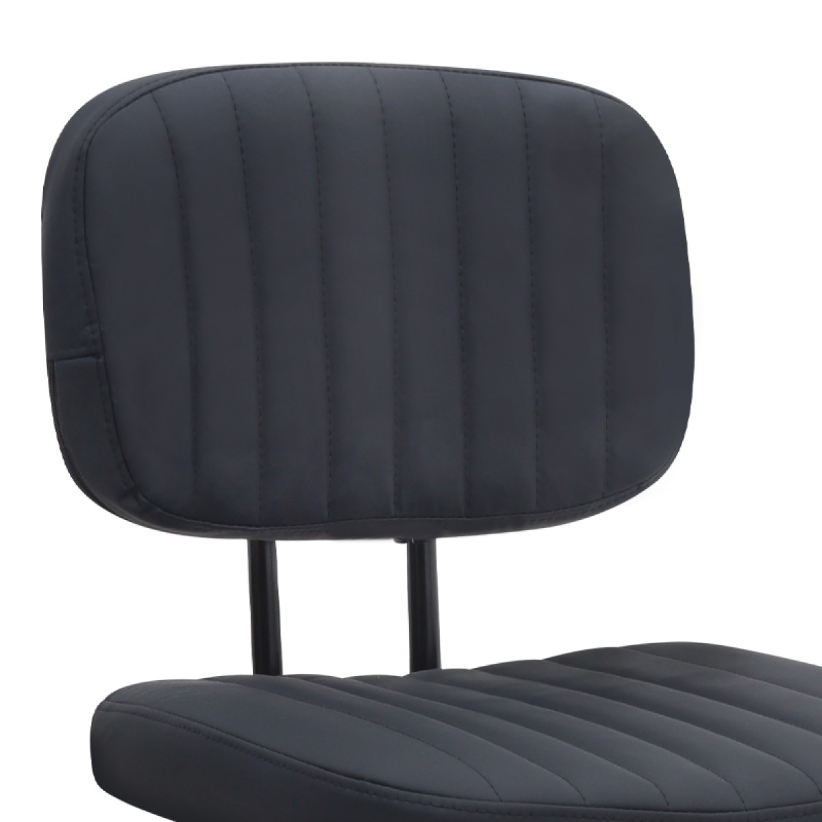 Καρέκλα γραφείου Romano Megapap από τεχνόδερμα χρώμα μαύρο 46x53x79/86εκ.