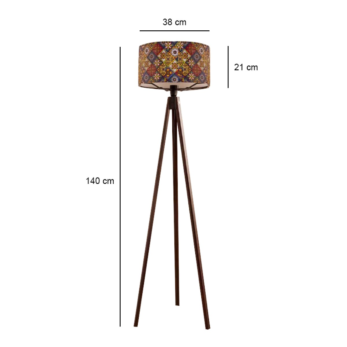 Φωτιστικό δαπέδου Rosling Megapap Mdf/ύφασμα Pvc χρώμα καρυδί - πολύχρωμο 38x38x140εκ. Φωτιστικό δαπέδου Rosling Megapap Mdf/ύφασμα Pvc χρώμα καρυδί - πολύχρωμο 38x38x140εκ.