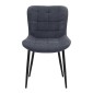 Καρέκλα τραπεζαρίας Chiara Megapap ανθρακί ύφασμα - μεταλλικό μαύρο πόδι 48x58x81εκ.