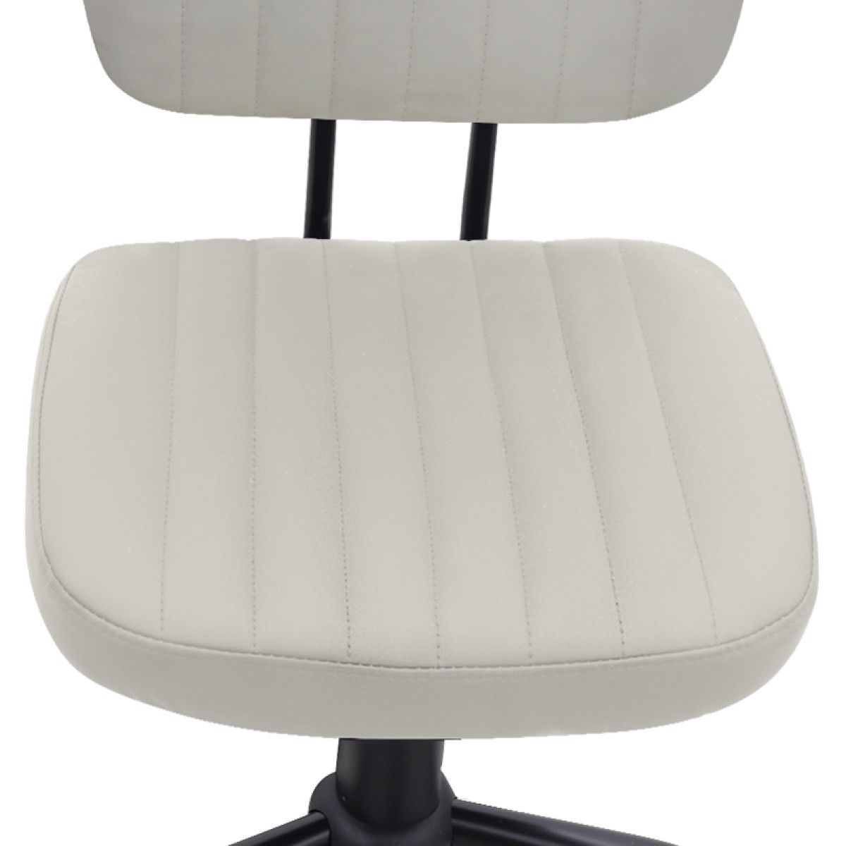 Καρέκλα γραφείου Romano Megapap από τεχνόδερμα χρώμα λευκό 46x53x79/86εκ.