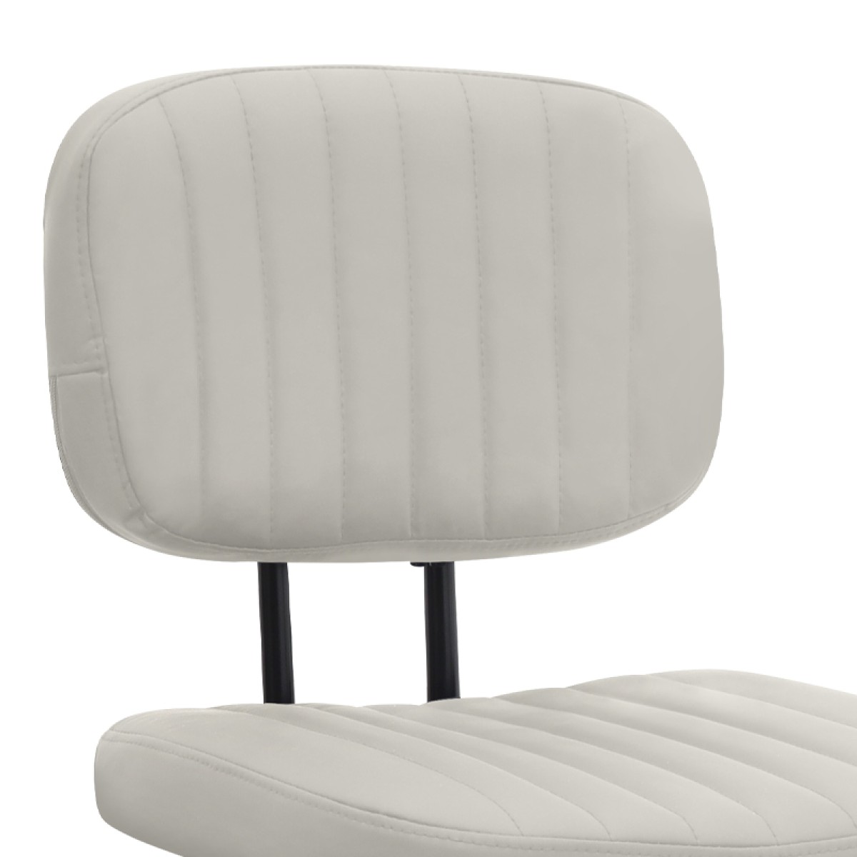 Καρέκλα γραφείου Romano Megapap από τεχνόδερμα χρώμα λευκό 46x53x79/86εκ.