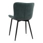 Καρέκλα τραπεζαρίας Chiara Megapap πράσινο ύφασμα - μεταλλικό μαύρο πόδι 48x58x81εκ.
