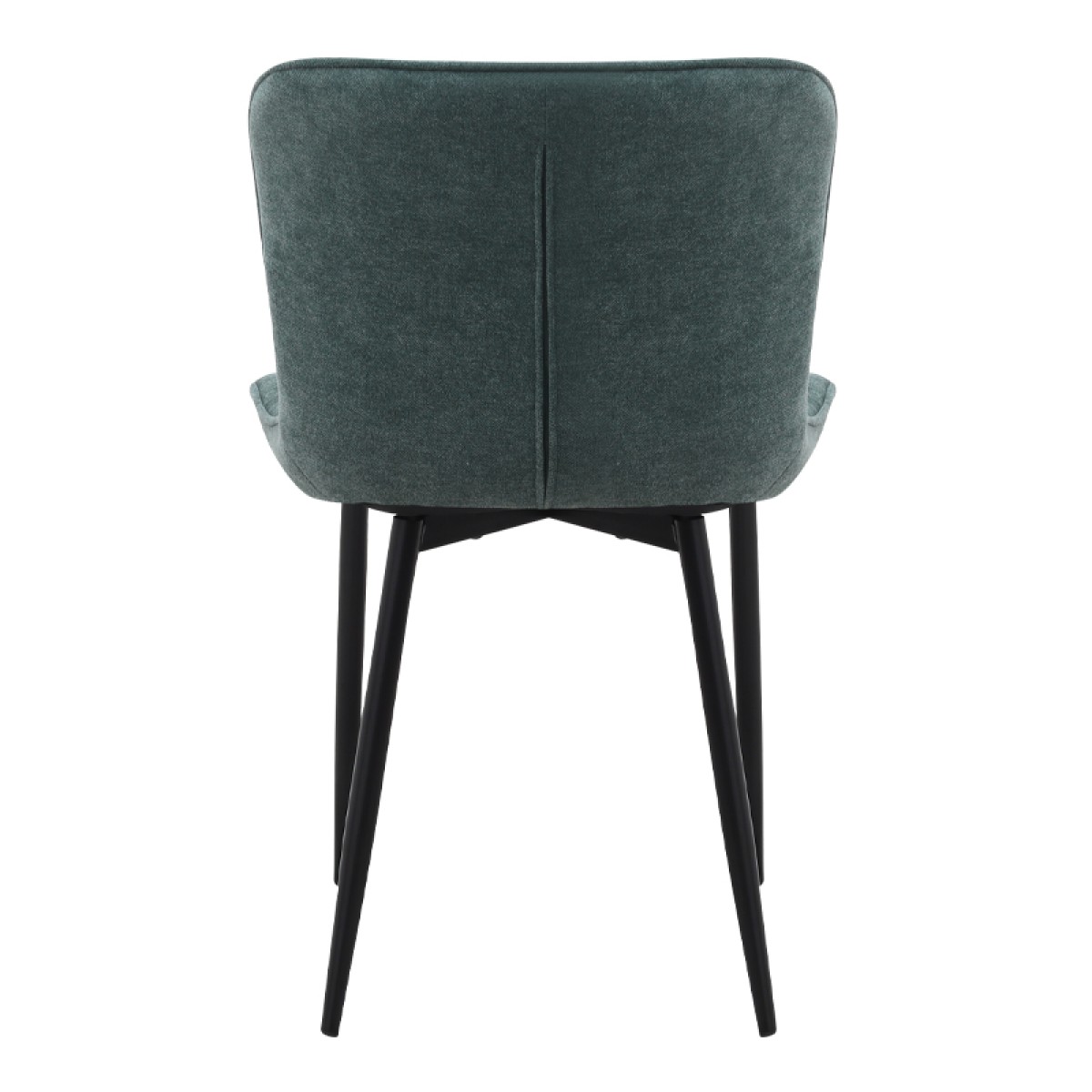 Καρέκλα τραπεζαρίας Chiara Megapap πράσινο ύφασμα - μεταλλικό μαύρο πόδι 48x58x81εκ.