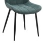 Καρέκλα τραπεζαρίας Chiara Megapap πράσινο ύφασμα - μεταλλικό μαύρο πόδι 48x58x81εκ.