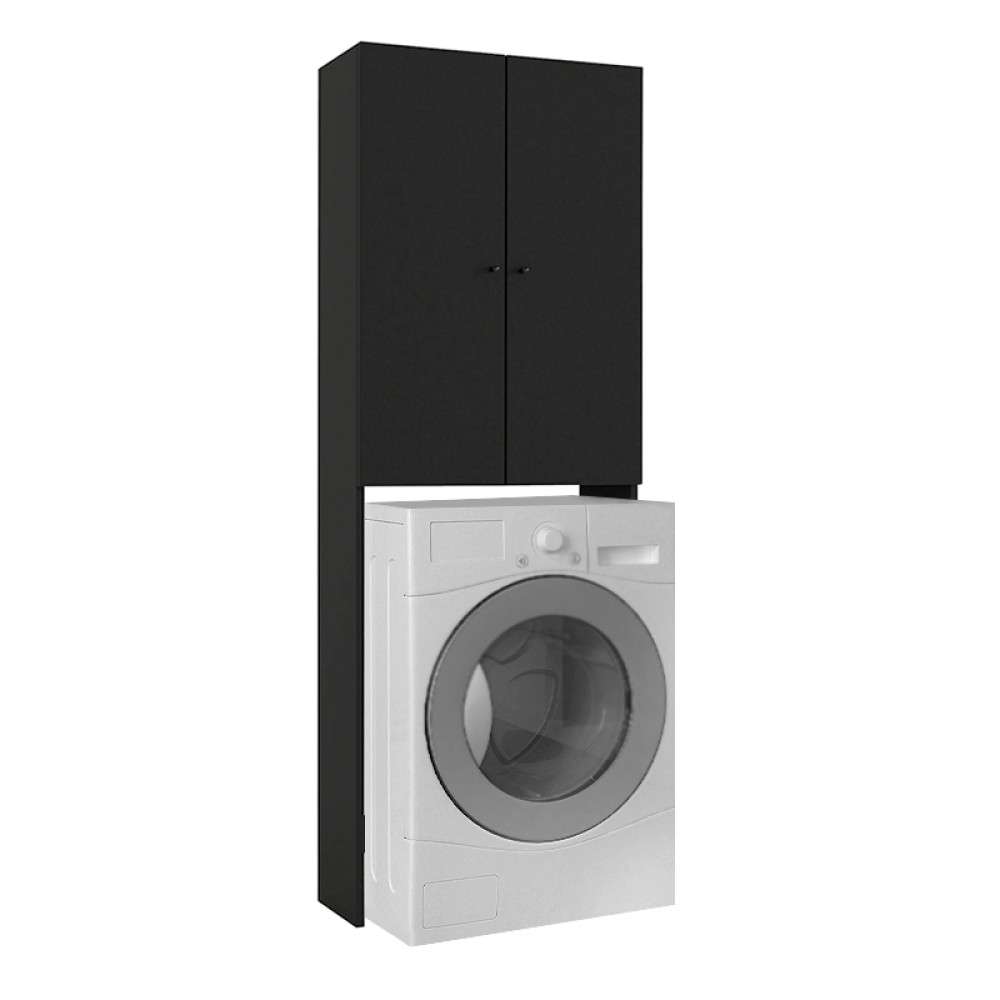 Έπιπλο πλυντηρίου Romme Megapap χρώμα μαύρο 65x27,1x180εκ. Έπιπλο πλυντηρίου Romme Megapap χρώμα μαύρο 65x27,1x180εκ.