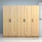 Ντουλάπα ρούχων Vivian Megapap πεντάφυλλη χρώμα φυσικό οξιάς 200x51,8x181εκ.