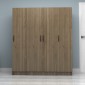 Ντουλάπα ρούχων Vivian Megapap τετράφυλλη χρώμα καρυδί 160x51,8x181εκ.