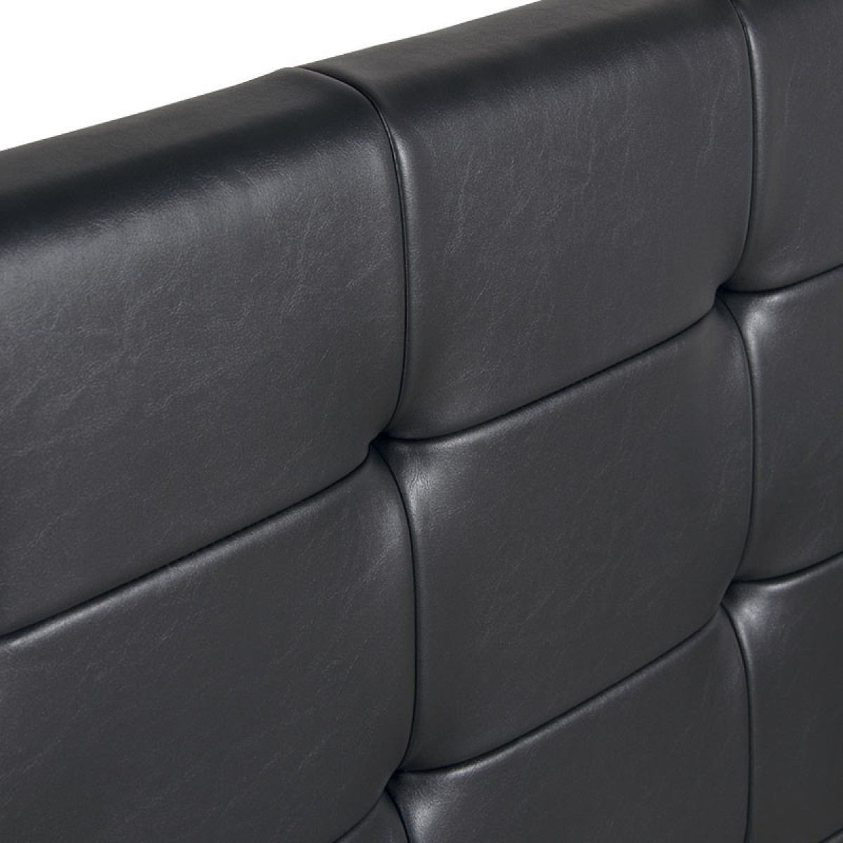 Κρεβάτι Iro Megapap από τεχνόδερμα με αποθηκευτικό χώρο χρώμα μαύρο 150x200εκ.