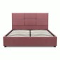Κρεβάτι Kingston Megapap βελούδινο με αποθηκευτικό χώρο χρώμα σάπιο μήλο 160x200εκ.