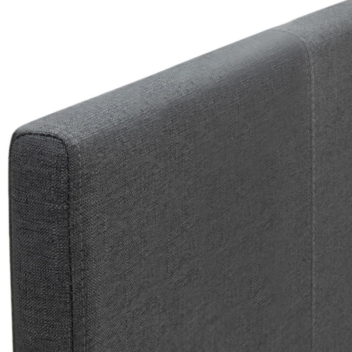 Κρεβάτι Flat Megapap υφασμάτινο χρώμα ανθρακί 120x200εκ.