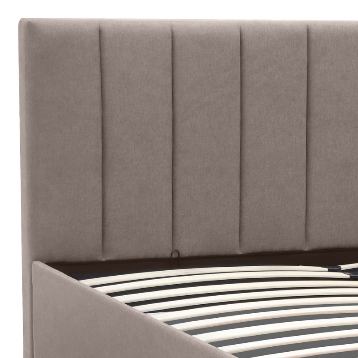 Κρεβάτι Renata Megapap υφασμάτινο με αποθηκευτικό χώρο χρώμα μπεζ 150x200εκ.