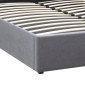 Κρεβάτι Renata Megapap υφασμάτινο με αποθηκευτικό χώρο χρώμα γκρι 150x200εκ.