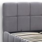 Κρεβάτι Elora Megapap βελούδινο με αποθηκευτικό χώρο χρώμα γκρι 160x200εκ.