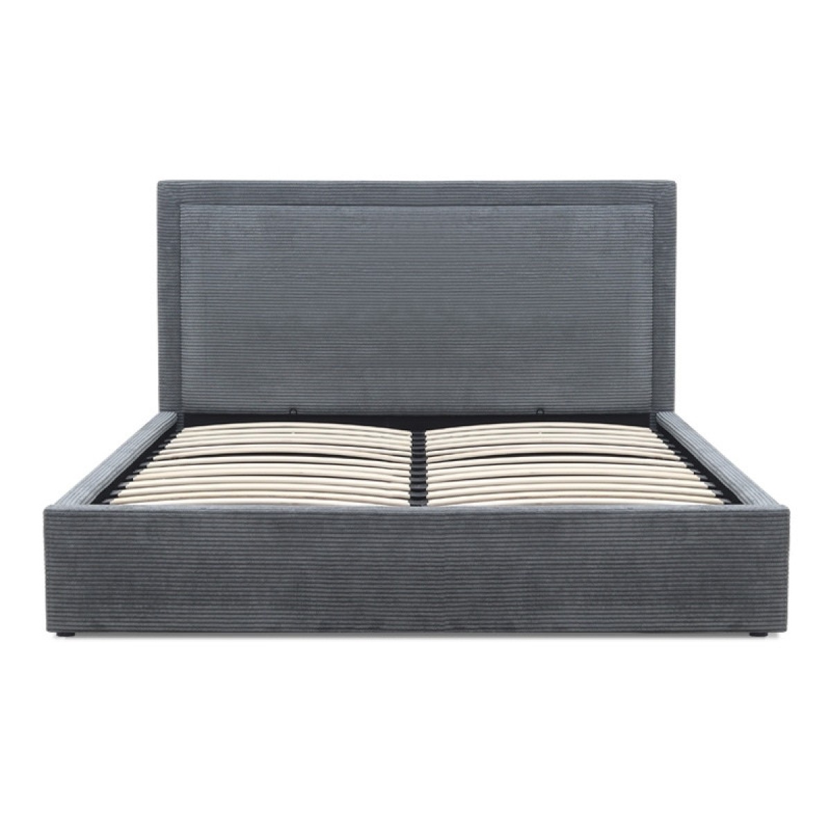 Κρεβάτι Velar Megapap υφασμάτινο με αποθηκευτικό χώρο χρώμα γκρι 160x200εκ.