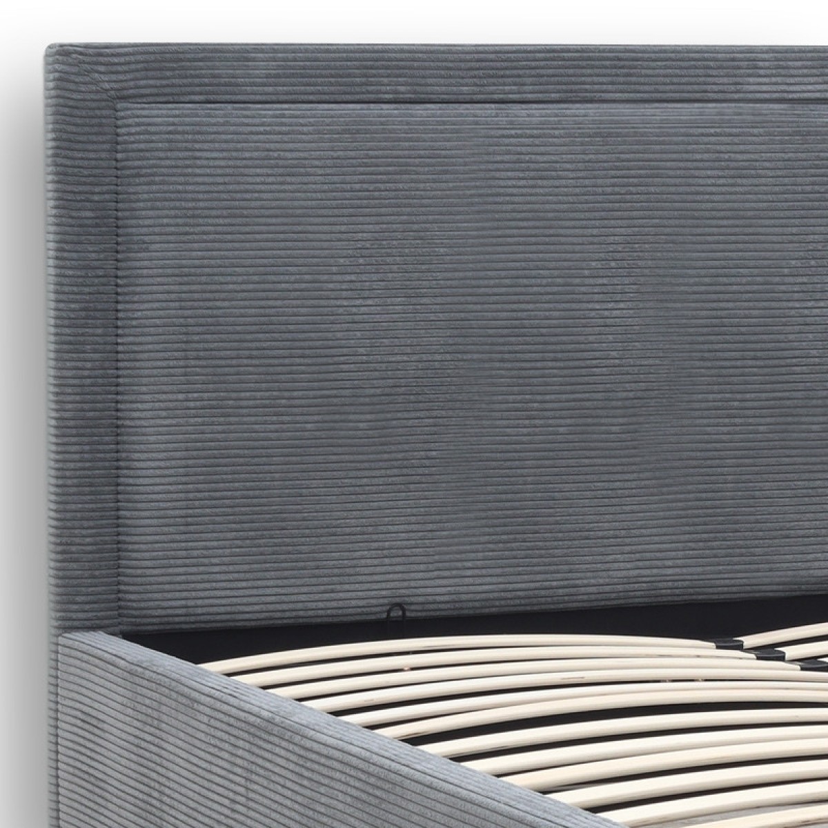 Κρεβάτι Velar Megapap υφασμάτινο με αποθηκευτικό χώρο χρώμα γκρι 160x200εκ.