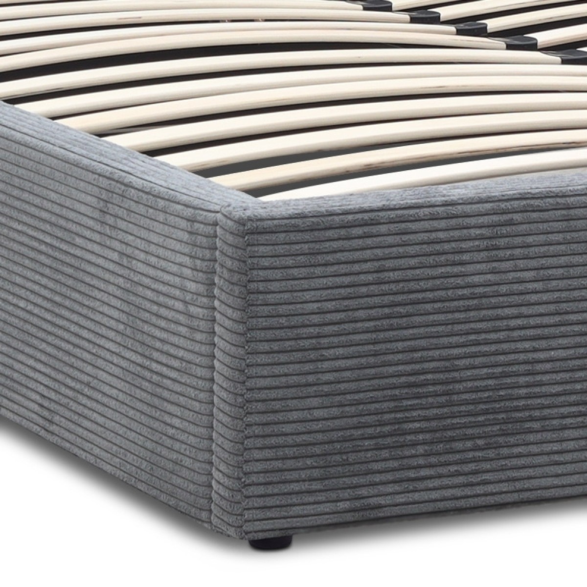 Κρεβάτι Velar Megapap υφασμάτινο με αποθηκευτικό χώρο χρώμα γκρι 160x200εκ.