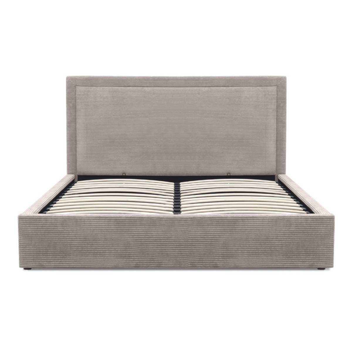 Κρεβάτι Velar Megapap υφασμάτινο με αποθηκευτικό χώρο χρώμα μόκα 160x200εκ.