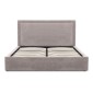 Κρεβάτι Velar Megapap υφασμάτινο με αποθηκευτικό χώρο χρώμα μόκα 160x200εκ.