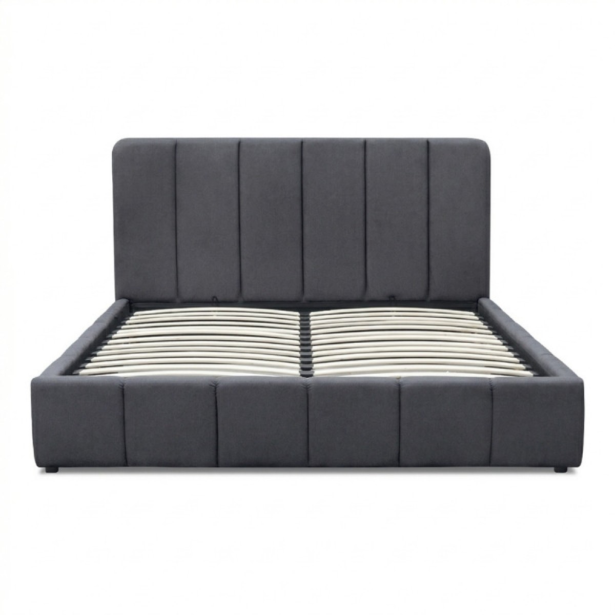 Κρεβάτι Nival Megapap υφασμάτινο με αποθηκευτικό χώρο χρώμα ανθρακί 160x200εκ.