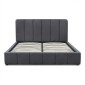 Κρεβάτι Nival Megapap υφασμάτινο με αποθηκευτικό χώρο χρώμα ανθρακί 160x200εκ.