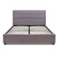 Κρεβάτι Olmo Megapap βελούδινο με αποθηκευτικό χώρο χρώμα γκρι 150x200εκ.