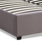Κρεβάτι Olmo Megapap βελούδινο με αποθηκευτικό χώρο χρώμα γκρι 150x200εκ.