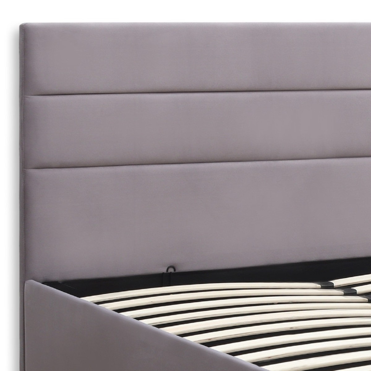 Κρεβάτι Olmo Megapap βελούδινο με αποθηκευτικό χώρο χρώμα γκρι 160x200εκ.