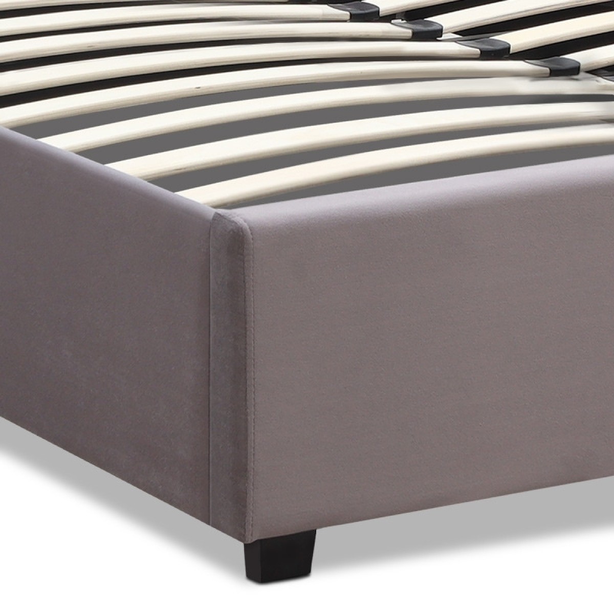 Κρεβάτι Olmo Megapap βελούδινο με αποθηκευτικό χώρο χρώμα γκρι 160x200εκ.