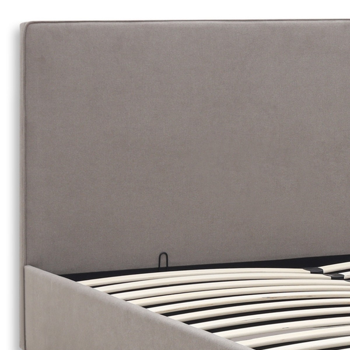 Κρεβάτι Verona Megapap υφασμάτινο με αποθηκευτικό χώρο χρώμα γκρι - μπεζ 160x200εκ.