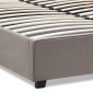 Κρεβάτι Verona Megapap υφασμάτινο με αποθηκευτικό χώρο χρώμα γκρι - μπεζ 160x200εκ.