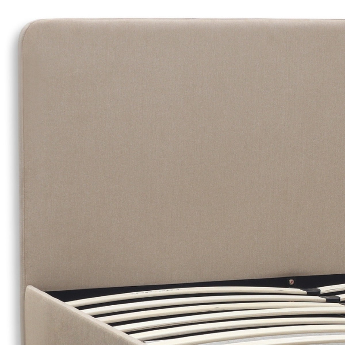 Κρεβάτι Ovelia Megapap υφασμάτινο χρώμα μπεζ 160x200εκ.