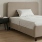 Κρεβάτι Ovelia Megapap υφασμάτινο χρώμα μπεζ 120x200εκ.